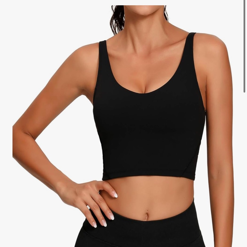 Black Cropped Tank Top